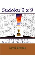 Sudoku 9 X 9 - 250 Skyscraper - Wheel of Fire Puzzle - Level Bronze