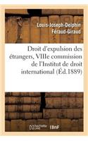 Droit d'Expulsion Des Étrangers, Viiie Commission de l'Institut de Droit International