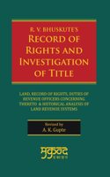 R.V. Bhuskute's Record of Rights and Investigation of Title - 2024 Edition