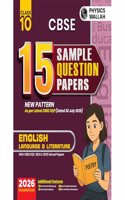PW CBSE 15 Sample Question Papers Class 10 English For 2026 Board Exam New pattern (Paperback, PW)