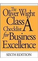 The Oliver Wight Class a Checklist for Business Excellence