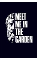 Meet me in the garden: 6x9 120-page checkered grid notebook journal notepad scribble book diary workbook for philosophers