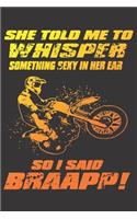 Notebook for Biker dirt bike motocross drag race whisper fire
