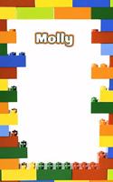 Molly: Building Brick Blank Comic Book Notebook Journal Book 120 Pages 6x9