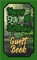 Happy 9th Birthday Guest Book: 9 Ninth Nine Scouts Celebration Message Logbook for Visitors Family and Friends to Write in Comments & Best Wishes Gift Log (Boy Girl Scout Birth Da