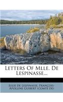 Letters of Mlle. de Lespinasse...