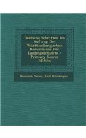 Deutsche Schriften Im Auftrag Der Wurttembergischen Kommission Fur Landesgeschichte
