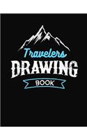 Travelers Drawing Book: Unlined Blank Journal For Doodling Drawing Sketching & Writing