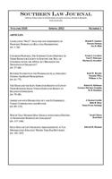 Southern Law Journal, Spring 2012