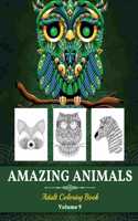 Amazing Animals Grown-ups Coloring Book