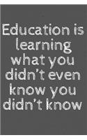Education is learning what you didn't even know you didn't know