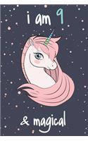Unicorn Journal I am 9 & Magical