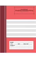 Amiesk Notebook - English Handwriting Notebook - 140 pages (7.44 x 9.69 inch)