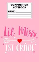 Composition Notebook Lil Miss 1st Grade