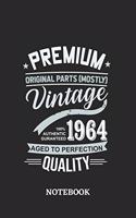 1964 Vintage Aged to Perfection Quality Notebook