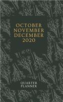 October November December 2020 Quarter Planner