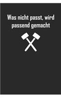 Was nicht passt wird passend gemacht: A5 Notizbuch Dot Grid / Punktraster 120 Seiten für Heimwerker