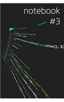 Notebook 3: Coding Journal Dotted with 110 Pages and Space for Content Information