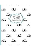 Primary Composition Book: Cute Panda Pattern - Primary Composition Book K-2 Kindergarten Notebook for young Kids 8.5 x 11 inches 120 Pages.