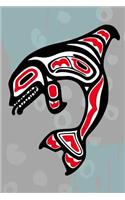 Orca Killer Whale: Native American Indian Tribe Notebook - Lined 120 Pages 6 X 9 Journal