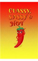 Classy, Sassy & Hot: 110 Page Blank Notebook - Ruled Paper Journal - 6" X 9" (15.24 X 22.86 CM)
