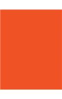 Orange 101 - Combo Lined & Blank Notebook: 101 Pages, 8.5 x 11, Medium Ruled, Journal, Soft Cover