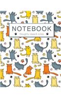 Notebook, Thoughts, Ideas and Notes: Cat Cover Notebook, 100 Lined Pages, Notes, Journal, Jotter, Notepad