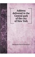 Address delivered in the Central park of the city of New York
