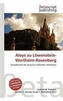Aloys Zu L Wenstein-Wertheim-Rosenberg: (German)