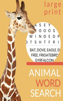 Animal Word Search. Large Print