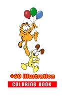 Garfield Coloring Book: 60+ Illustration: Great Gift for Boys Kids Ages 2-4-6-11