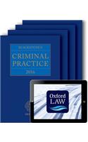 Blackstone's Criminal Practice 2016 (Book, All Supplements, and Digital Pack)