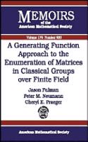 Generating Function Approach to the Enumeration of Matrices in Classical Groups Over Finite Fields