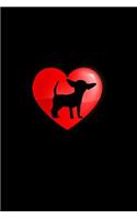 (Chihuahua Red Heart): Notebook Journal Diary 110 Lined pages