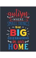 Autism Where Small Things Are Big Celebrations in Our Home: Autism Planner 6 Month Goal Charts Guide Weekly ABA Therapy Milestone Tracker Medical Appointment Book