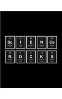 Science Rocks: A 8x10 Inch Matte Softcover Paperback College Ruled Notebook Journal With 120 Blank Lined Pages Periodic Table of Elements Design