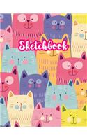 Sketchbook: Cute Drawing Note Pad and Sketch Book for Kids, Girls and Adult - Large 8.5 x 11 Matte Cover with White Interior (Perfect for Sketching, Coloring, W