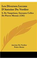 Les Diverses Lecons D'Antoine Du Verdier