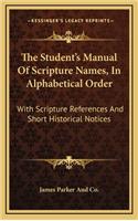 The Student's Manual of Scripture Names, in Alphabetical Order