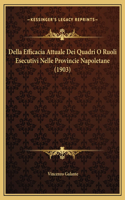 Della Efficacia Attuale Dei Quadri O Ruoli Esecutivi Nelle Provincie Napoletane (1903)