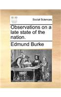 Observations on a Late State of the Nation.: (English)