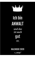 Kalender 2020 für Anwälte / Anwalt / Anwältin