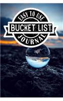 Easy to Use Bucket List Journal: Lined Organizer/Diary/Journal