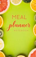 Meal Planner Notebook: 52 Week Food Planner Notebook / Diary / Log for Meal Planning with Grocery Shopping List - Tropical Fruits Green Background