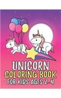 Unicorn Coloring Book for Kids Ages 2-4