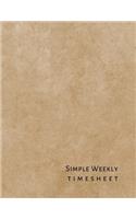 Simple Weekly Timesheet