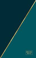 Meeting Notes: Weekly and Monthly Business Agenda Organizer with Action Items - To Do Lists - Notes - Abstract Teal Gold(1 Office Organization Notebooks)