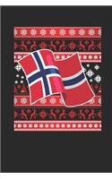 Ugly Christmas - Norway Flag: Dotted Bullet Notebook - Christmas Gift for Kids, Women, Men Girls And Boys