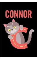 Connor: Animals Coloring Book for Kids, Weekly Planner, and Lined Journal Animal Coloring Pages. Personalized Custom Name Initial Alphabet Christmas or Birt