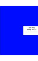 2019 - 2020 Weekly Planner: Matte Blue Cover January 2019 - December 2019 Daily Plan Days Set Goals Datebook Calendar Schedule